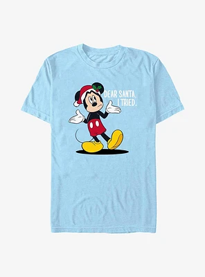 Disney Mickey Mouse Santa I Tried T-Shirt
