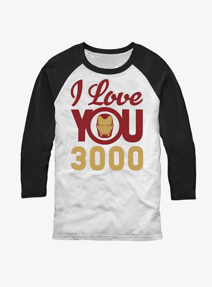 Marvel Avengers Iron Man I Love You 3000 Raglan T-Shirt