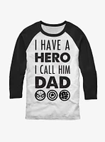 Marvel Avengers Hero Dad Raglan T-Shirt
