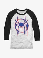 Marvel Spider-Man Miles Morales Spray Paint Logo Raglan T-Shirt