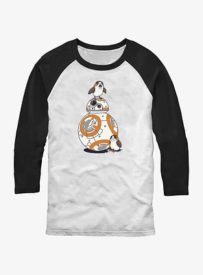 Star Wars: The Last Jedi Tiny Porgs and BB-8 Raglan T-Shirt