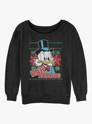 Disney DuckTales Bah Humbug Scrooge Girls Slouchy Sweatshirt