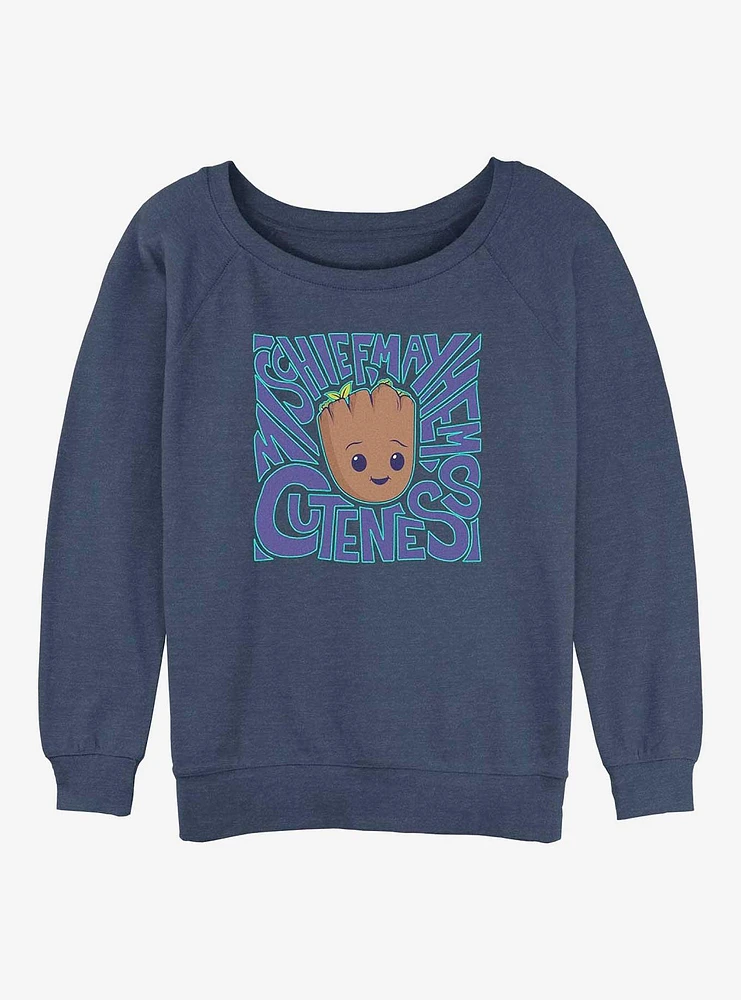 Marvel Guardians of the Galaxy Groot Mayhem Girls Slouchy Sweatshirt