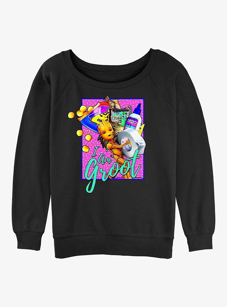 Marvel Guardians of the Galaxy Rad Groot Girls Slouchy Sweatshirt