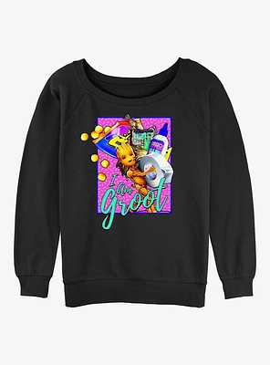 Marvel Guardians of the Galaxy Rad Groot Girls Slouchy Sweatshirt