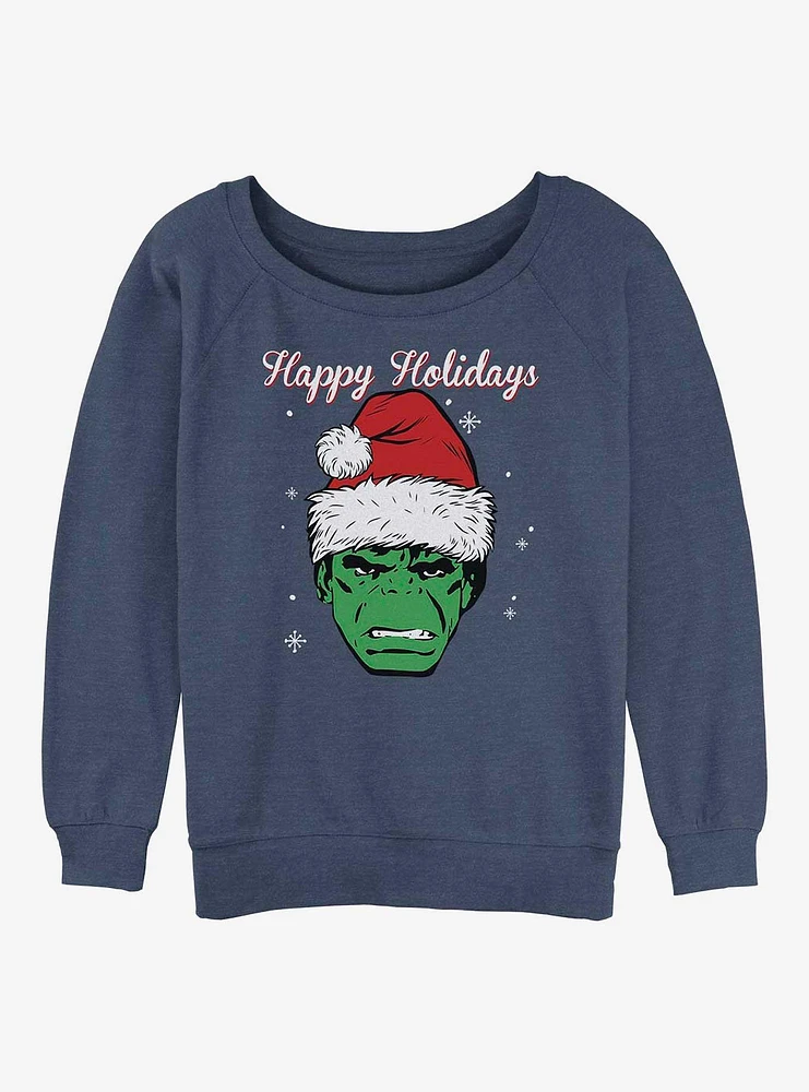 Marvel Hulk Holiday Girls Slouchy Sweatshirt