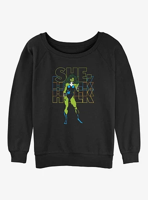 Marvel Hulk She-Hulk Girls Slouchy Sweatshirt