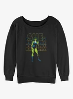 Marvel Hulk She-Hulk Girls Slouchy Sweatshirt