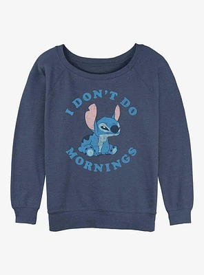 Disney Lilo & Stitch I Don't Do Mornings Girls Slouchy Sweatshirt