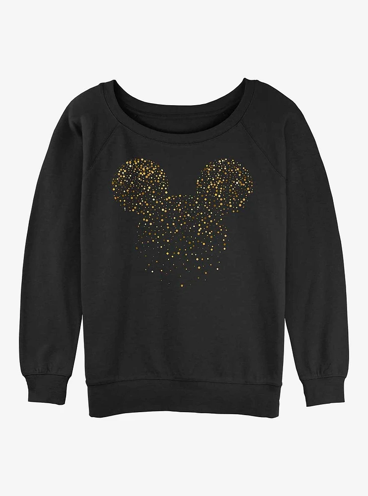 Disney Mickey Mouse Confetti Fill Ears Girls Slouchy Sweatshirt