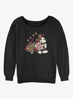 Disney Mickey Mouse New Year Girls Slouchy Sweatshirt