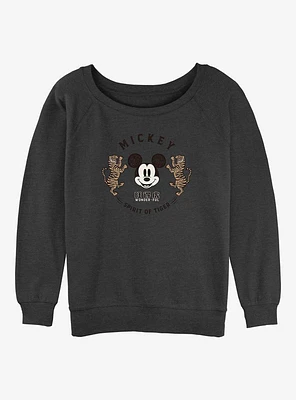 Disney Mickey Mouse Spirit of Tiger Girls Slouchy Sweatshirt