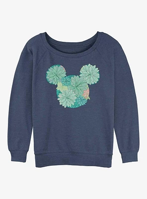 Disney Mickey Mouse Succulents Girls Slouchy Sweatshirt