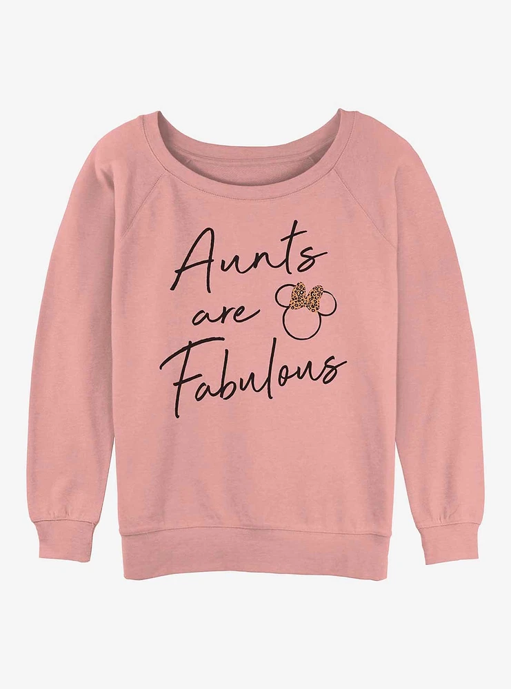 Disney Minnie Mouse Fabulous Aunt Girls Slouchy Sweatshirt