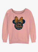 Disney Minnie Mouse Give Thanks Girls Slouchy Sweatshirt