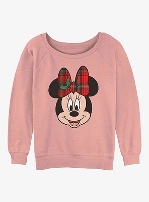 Disney Minnie Mouse Holiday Bow Girls Slouchy Sweatshirt