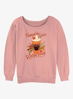 Disney Minnie Mouse Pumpkin Spice Season Girls Slouchy Sweatshirt