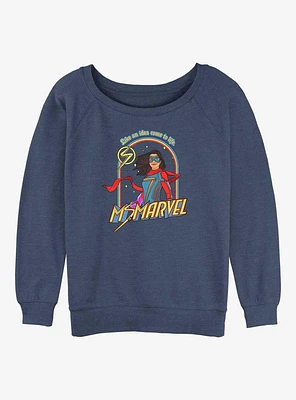 Marvel Ms. Come To Life Girls Slouchy Sweatshirt