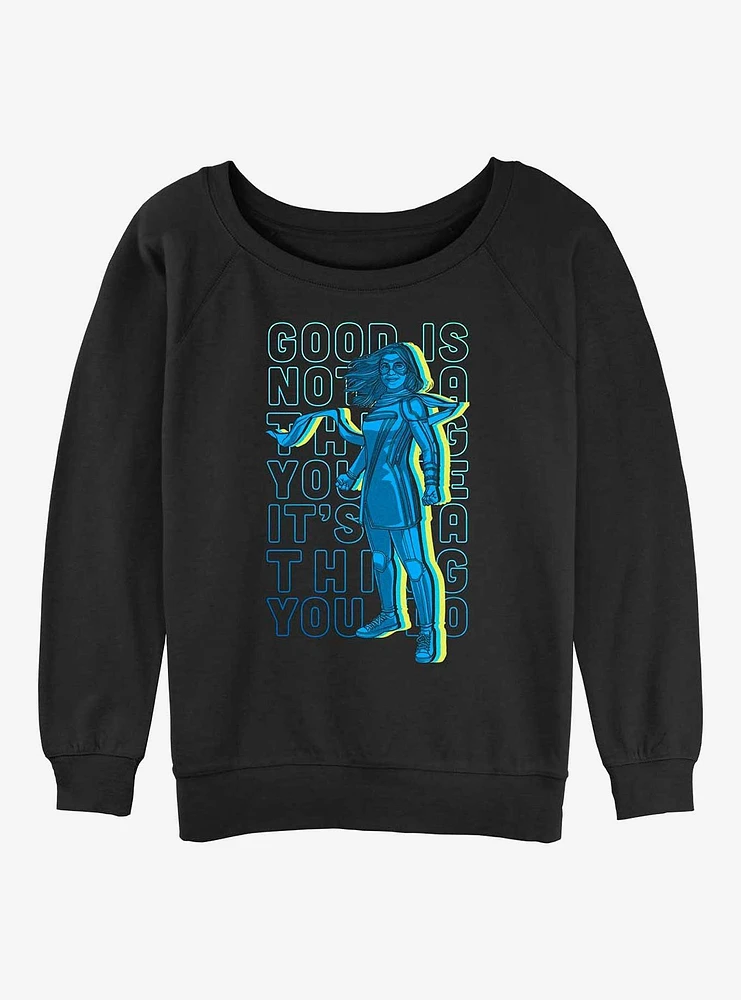 Marvel Ms. Do Good Girls Slouchy Sweatshirt