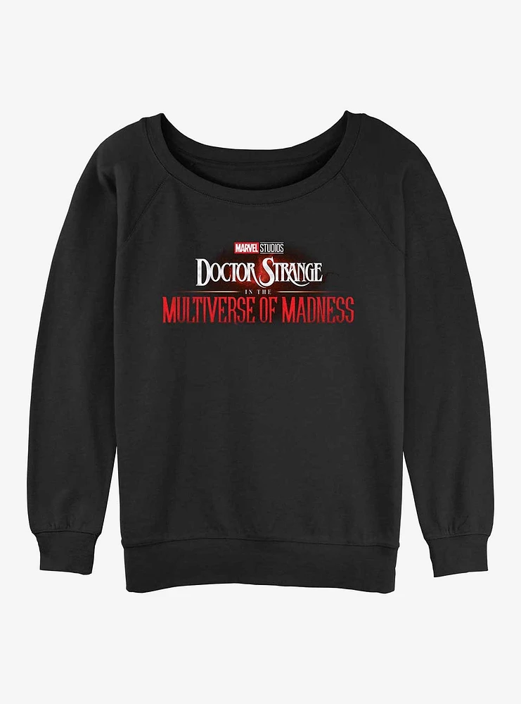 Marvel Doctor Strange the Multiverse of Madness Logo Girls Slouchy Sweatshirt