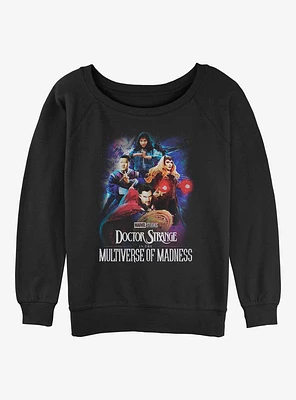 Marvel Doctor Strange the Multiverse of Madness Poster Group Girls Slouchy Sweatshirt