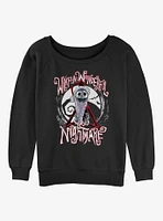 Disney The Nightmare Before Christmas Santa Jack Wonderful Girls Slouchy Sweatshirt