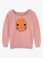 Pokemon Charmander Face Girls Slouchy Sweatshirt