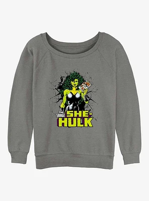 Marvel She-Hulk Savage Reader Girls Slouchy Sweatshirt