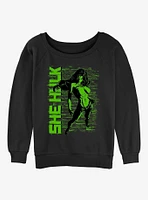 Marvel She-Hulk Really Green Girls Slouchy Sweatshirt