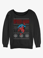 Marvel Spider-Man Ugly Christmas Spidey Girls Slouchy Sweatshirt