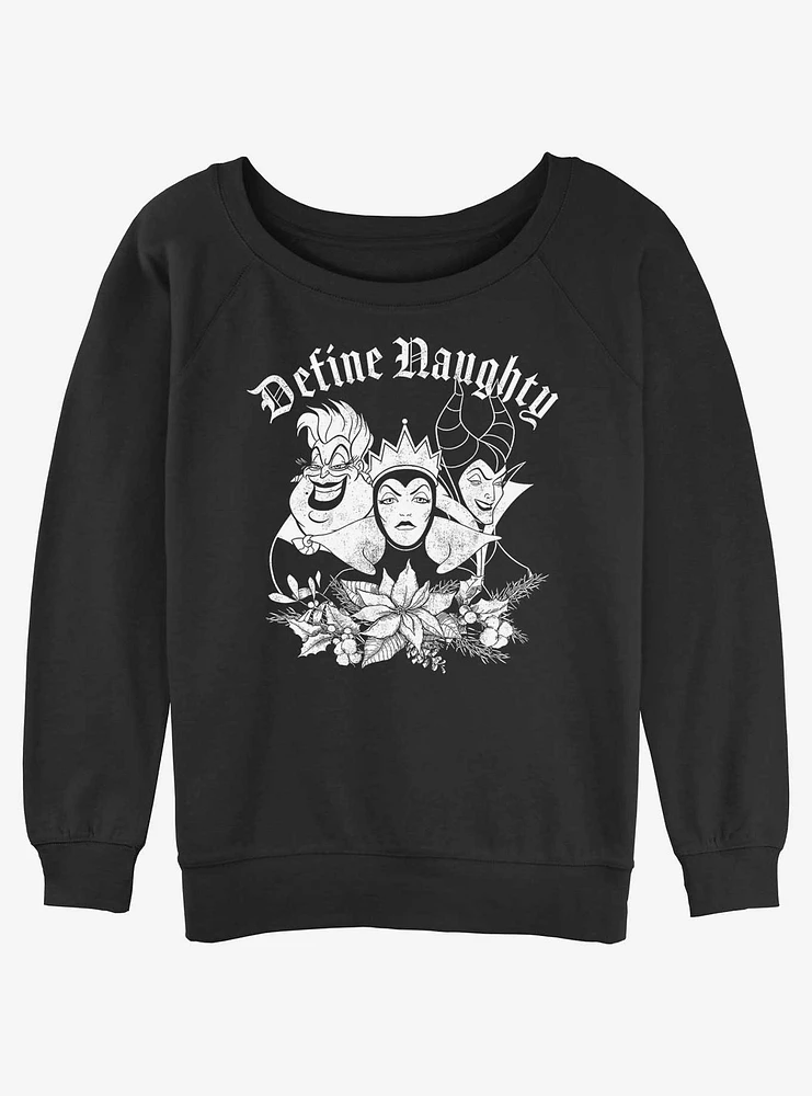 Disney Villains Define Naughty Girls Slouchy Sweatshirt