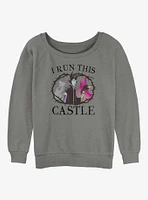 Disney Villains I Run This Castle Girls Slouchy Sweatshirt