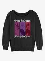 Disney Villains Always A Queen Girls Slouchy Sweatshirt