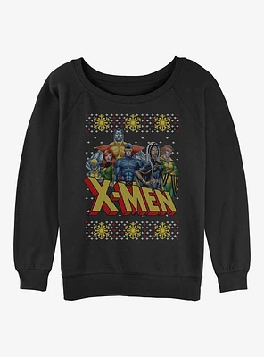Marvel X-Men Hero Group Girls Slouchy Sweatshirt