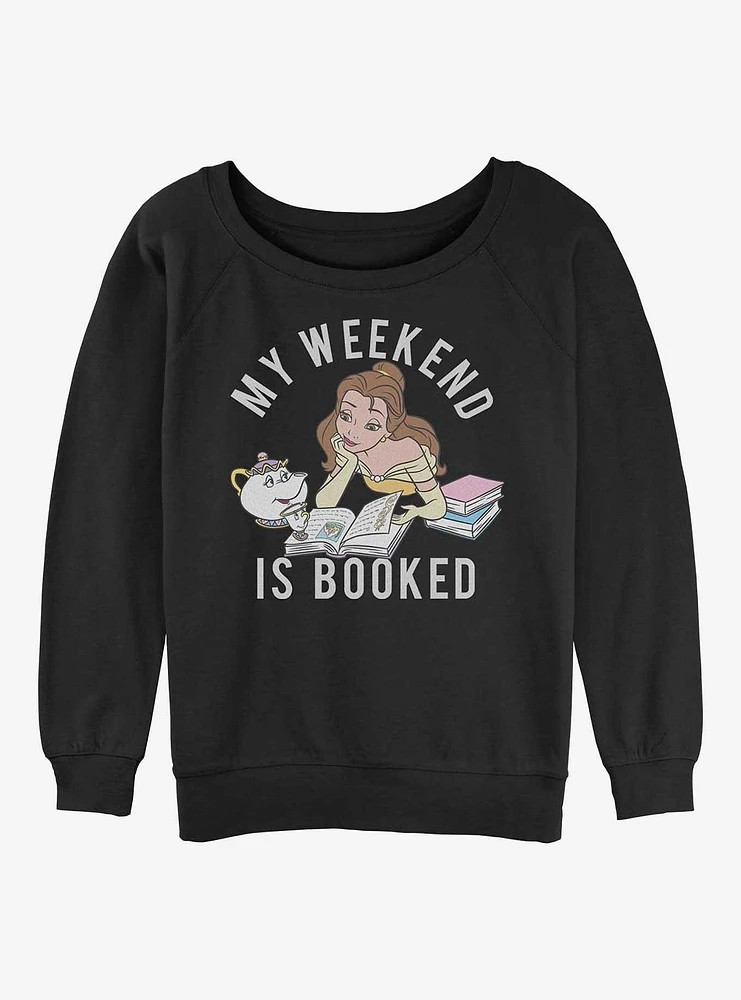 Disney Beauty and the Beast Booked Weekend Girls Slouchy Sweatshirt