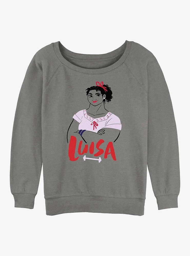 Disney Encanto Luisa Girls Slouchy Sweatshirt