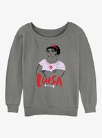 Disney Encanto Luisa Girls Slouchy Sweatshirt