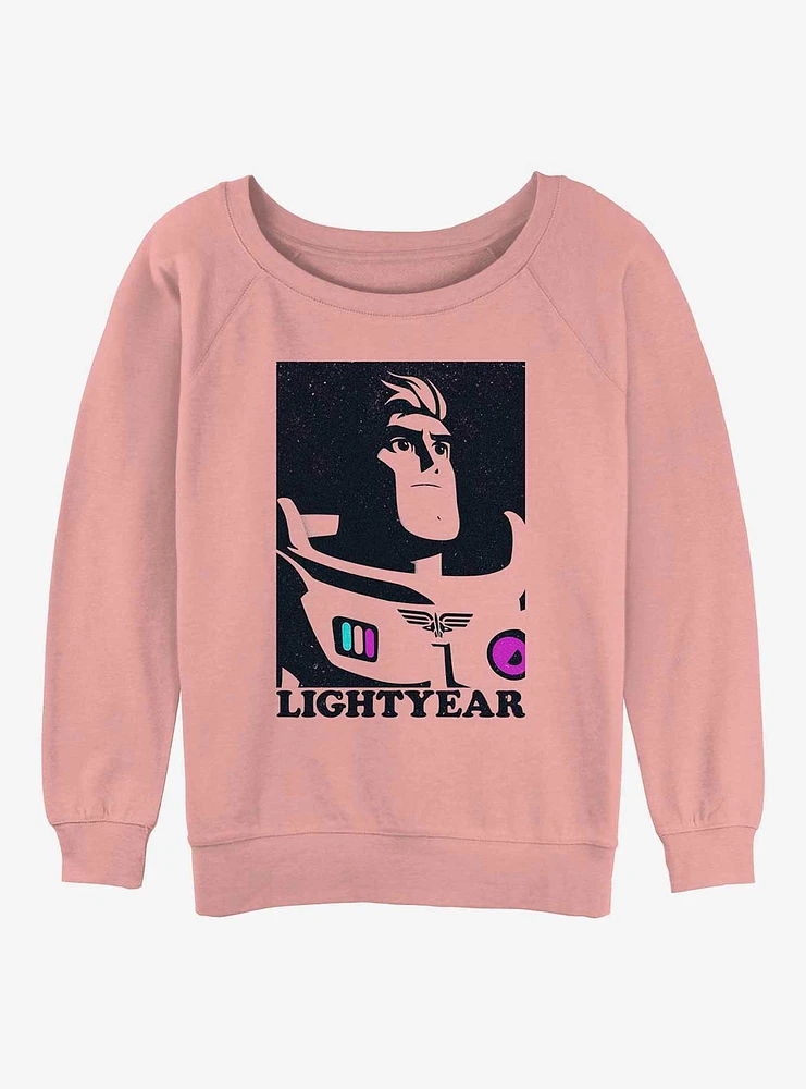 Disney Pixar Lightyear Buzz Portrait Girls Slouchy Sweatshirt