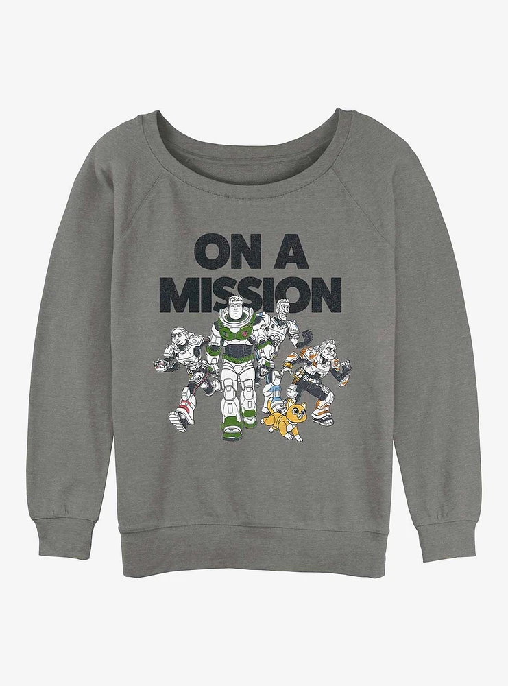 Disney Pixar Lightyear On A Mission Girls Slouchy Sweatshirt