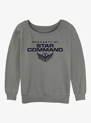 Disney Pixar Lightyear Property of Star Command Girls Slouchy Sweatshirt