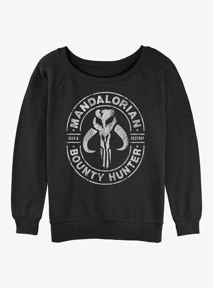 Star Wars The Mandalorian Gun For Hire Girls Slouchy Sweatshirt