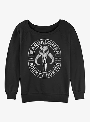 Star Wars The Mandalorian Gun For Hire Girls Slouchy Sweatshirt