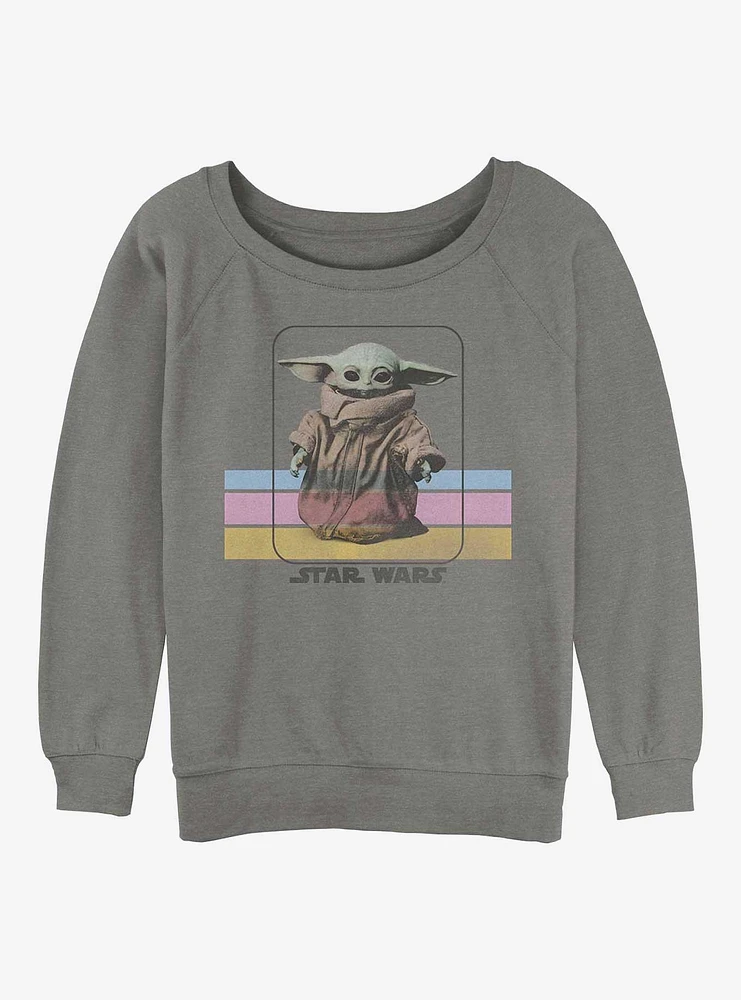 Star Wars The Mandalorian Retro Child Girls Slouchy Sweatshirt