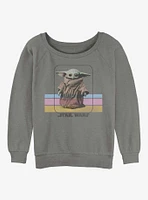 Star Wars The Mandalorian Retro Child Girls Slouchy Sweatshirt