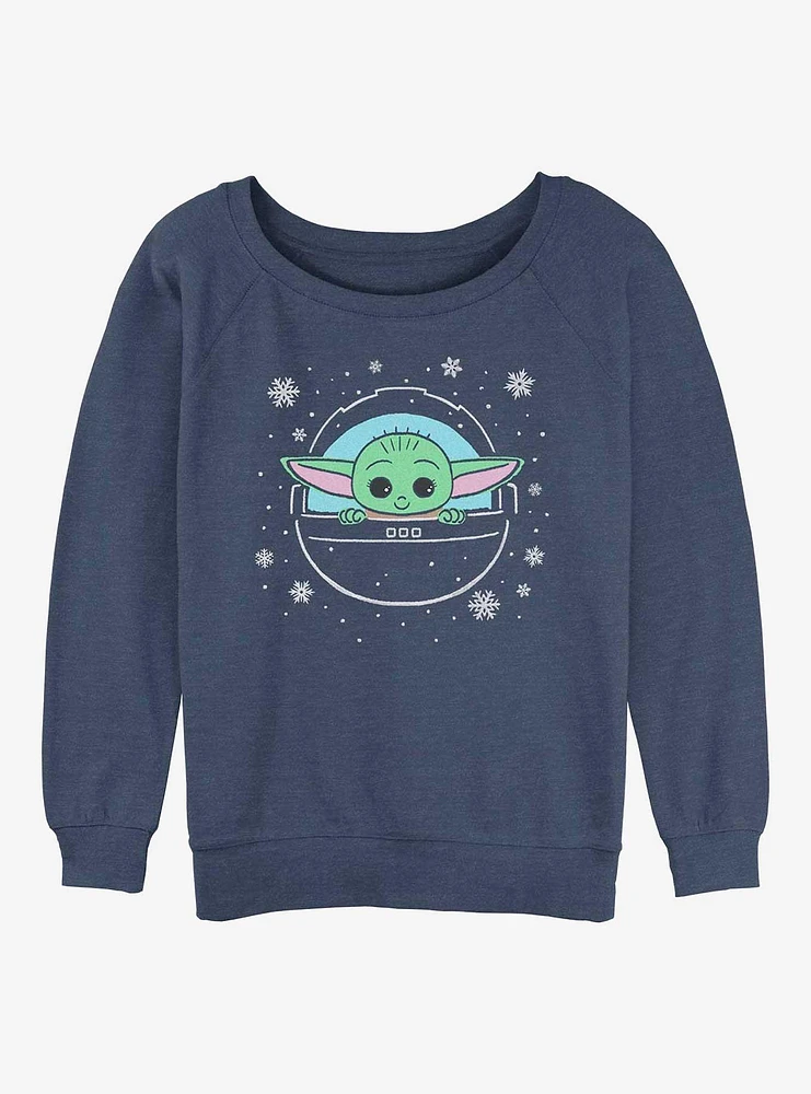 Star Wars The Mandalorian Snow Child Girls Slouchy Sweatshirt