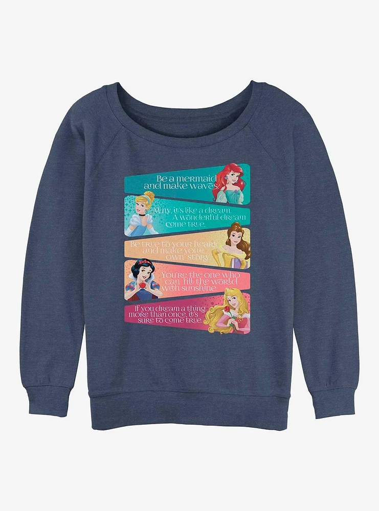 Disney Princesses Princess Adjectives Girls Slouchy Sweatshirt