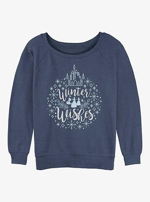 Disney Princesses Winter Wishes Girls Slouchy Sweatshirt
