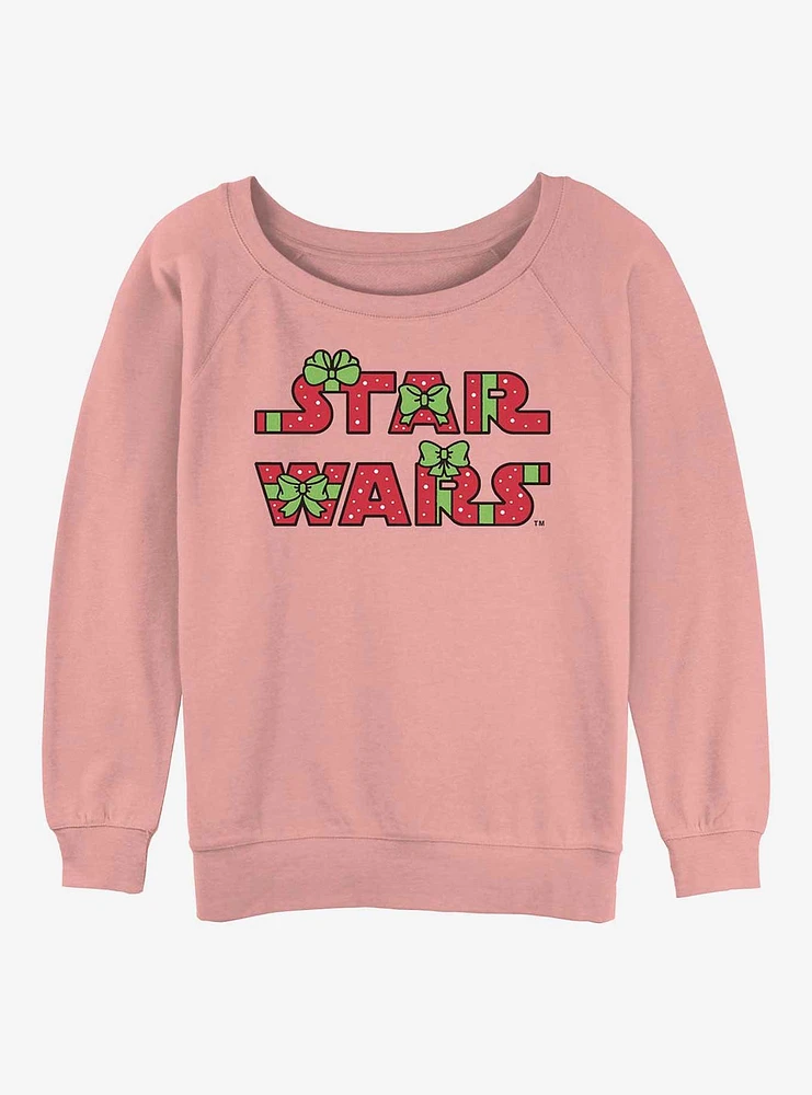 Star Wars Gift Wrapped Logo Girls Slouchy Sweatshirt