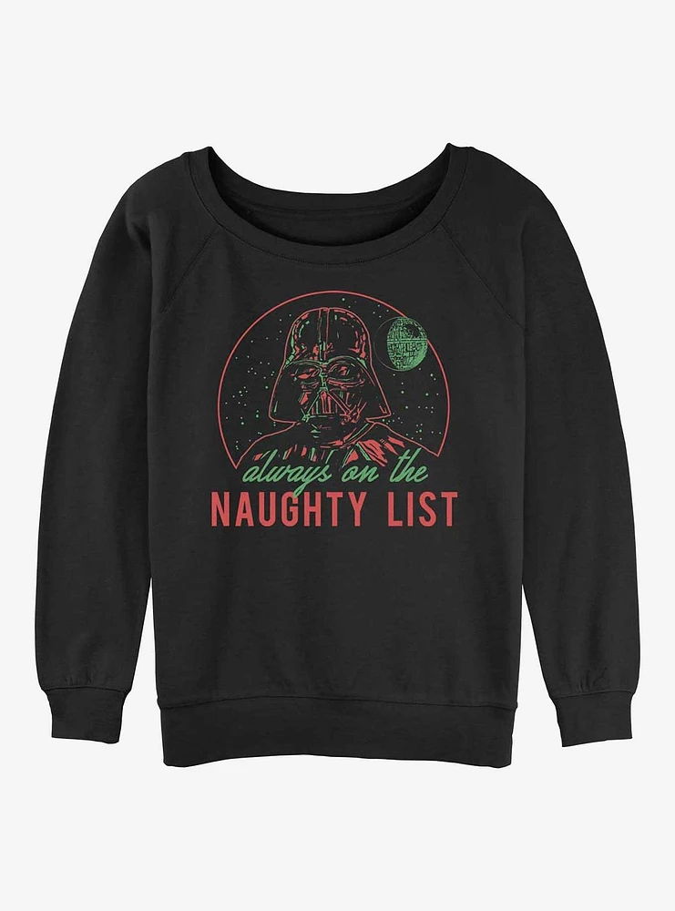 Star Wars Darth Vader Naughty List Girls Slouchy Sweatshirt