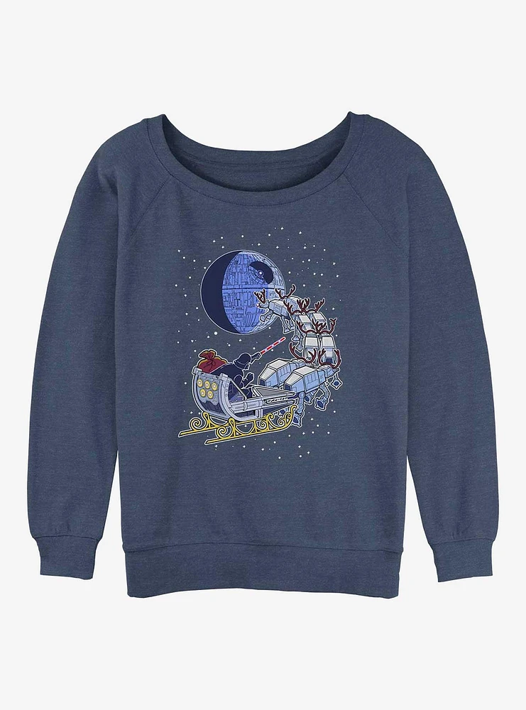 Star Wars Vader Sleigh Girls Slouchy Sweatshirt